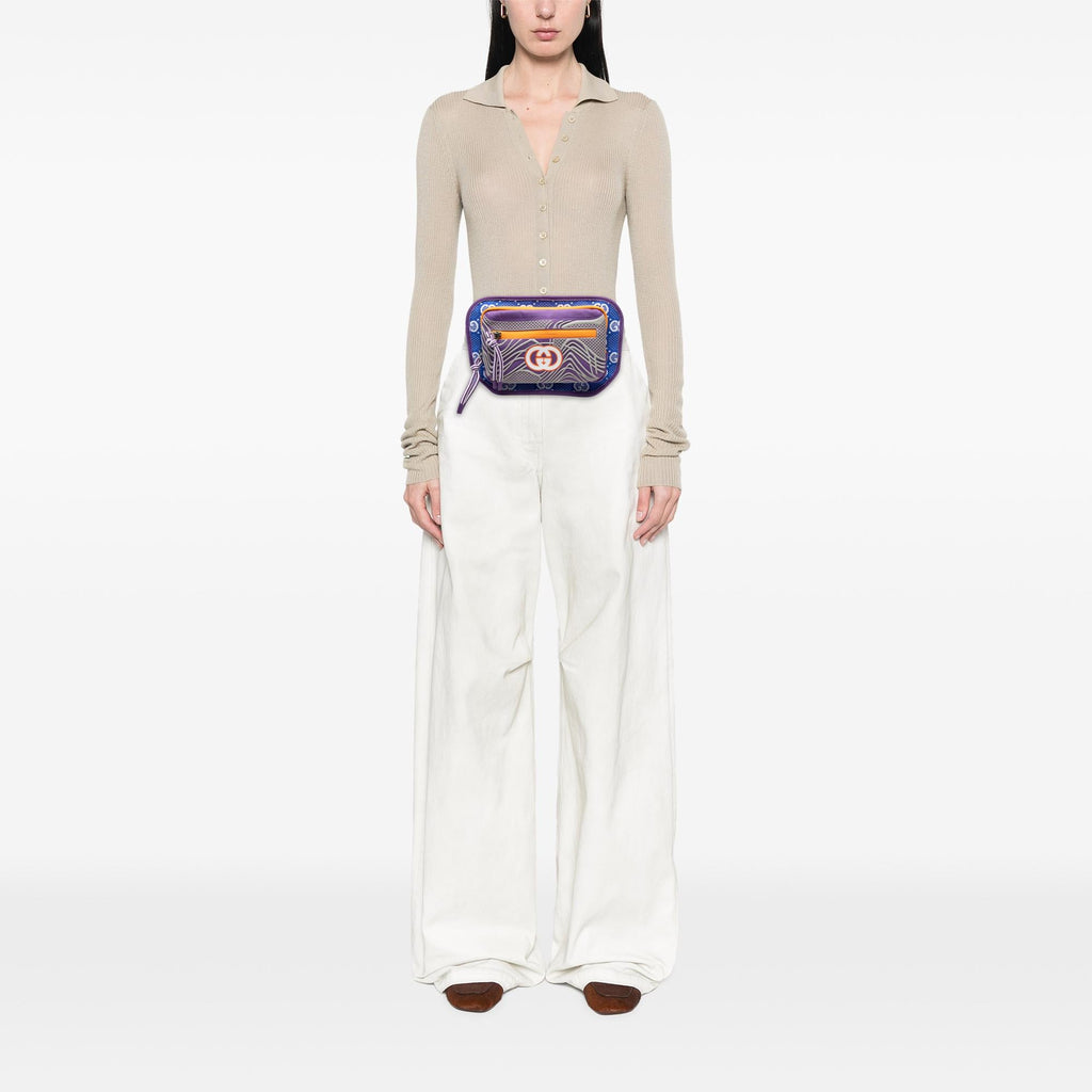 Gucci GG Nylon and Rubber Belt Bag