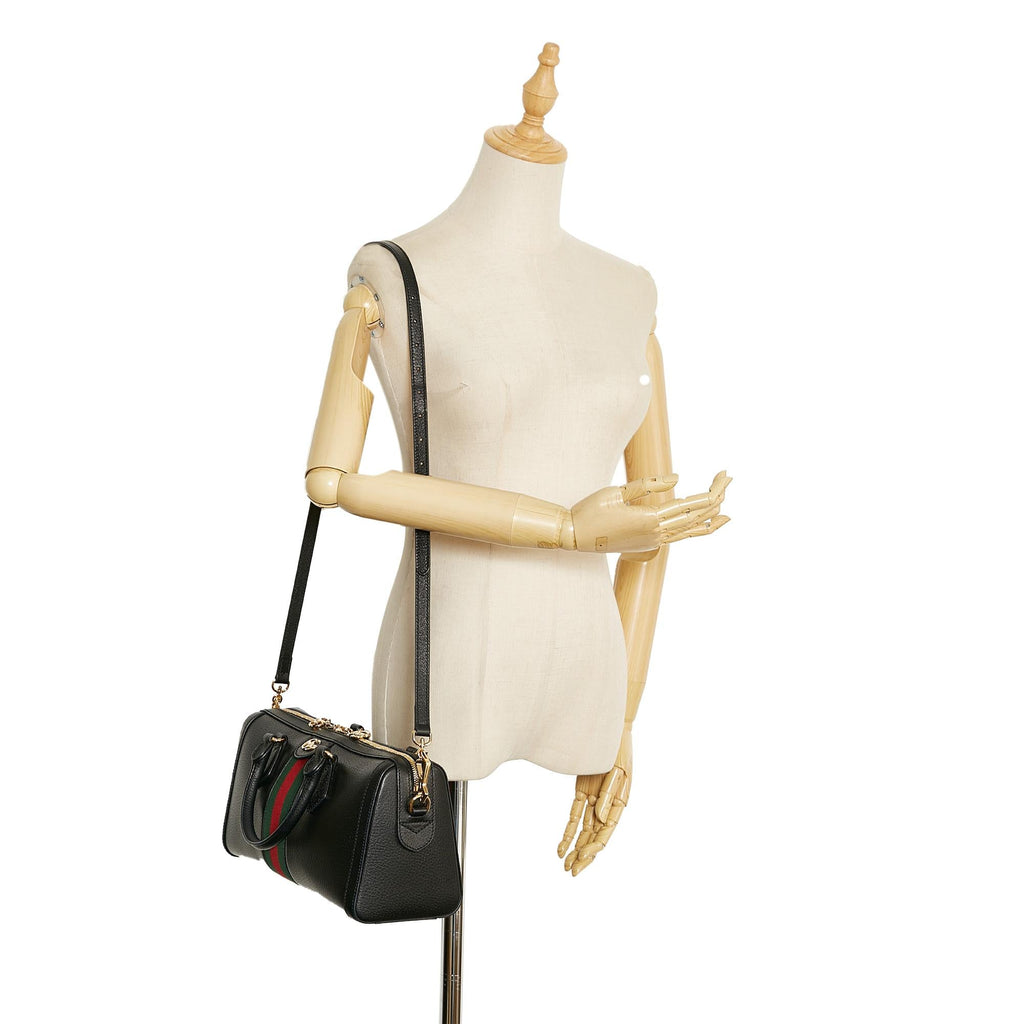 Gucci GG Ophidia Leather Satchel (SHG-zyzgS8)