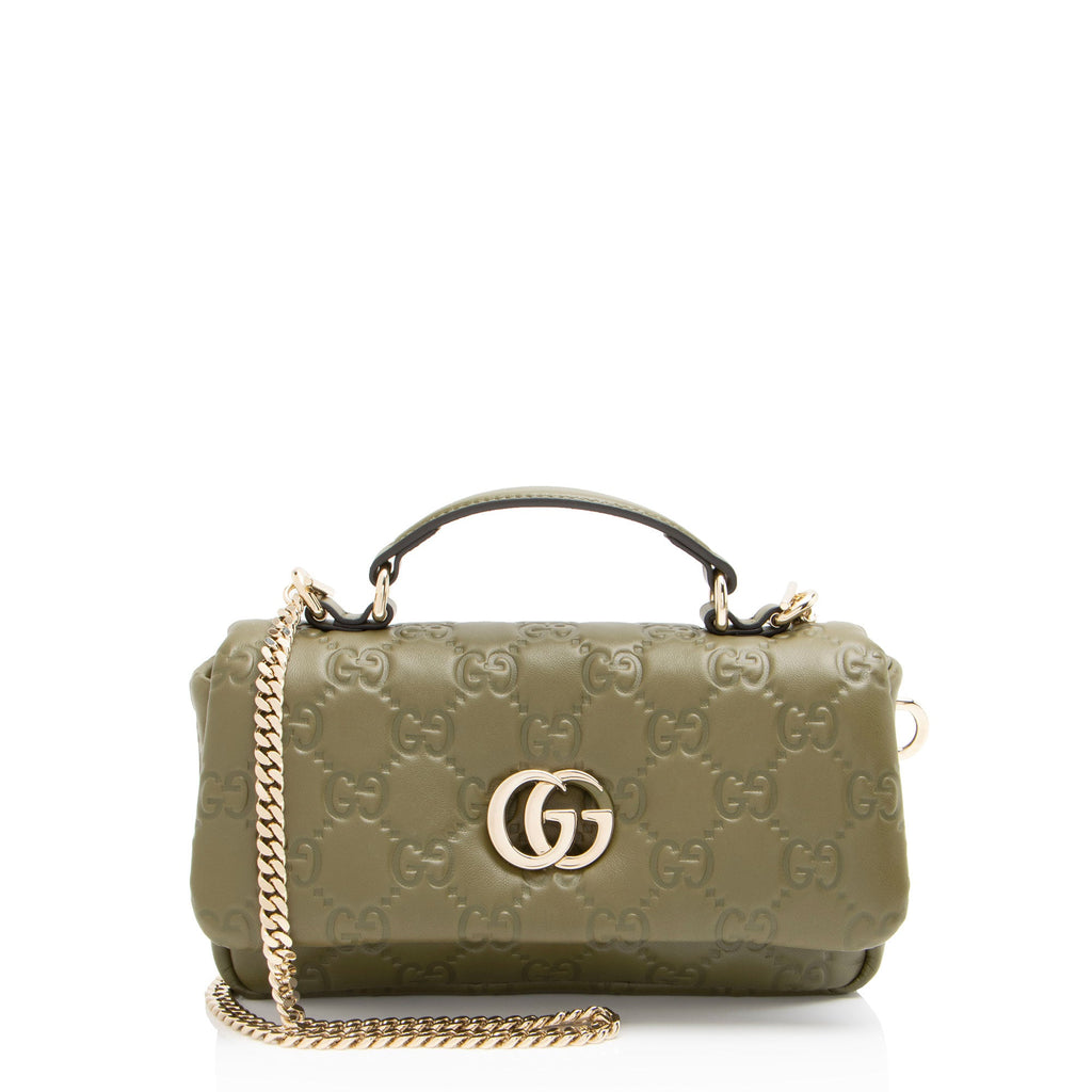Gucci Jumbo GG Puffy Leather Milano Small Top Handle