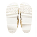 Gucci GG Raffia Leather Crisscross Slides - Size 9 / 39 (SHF-LVhJEw)
