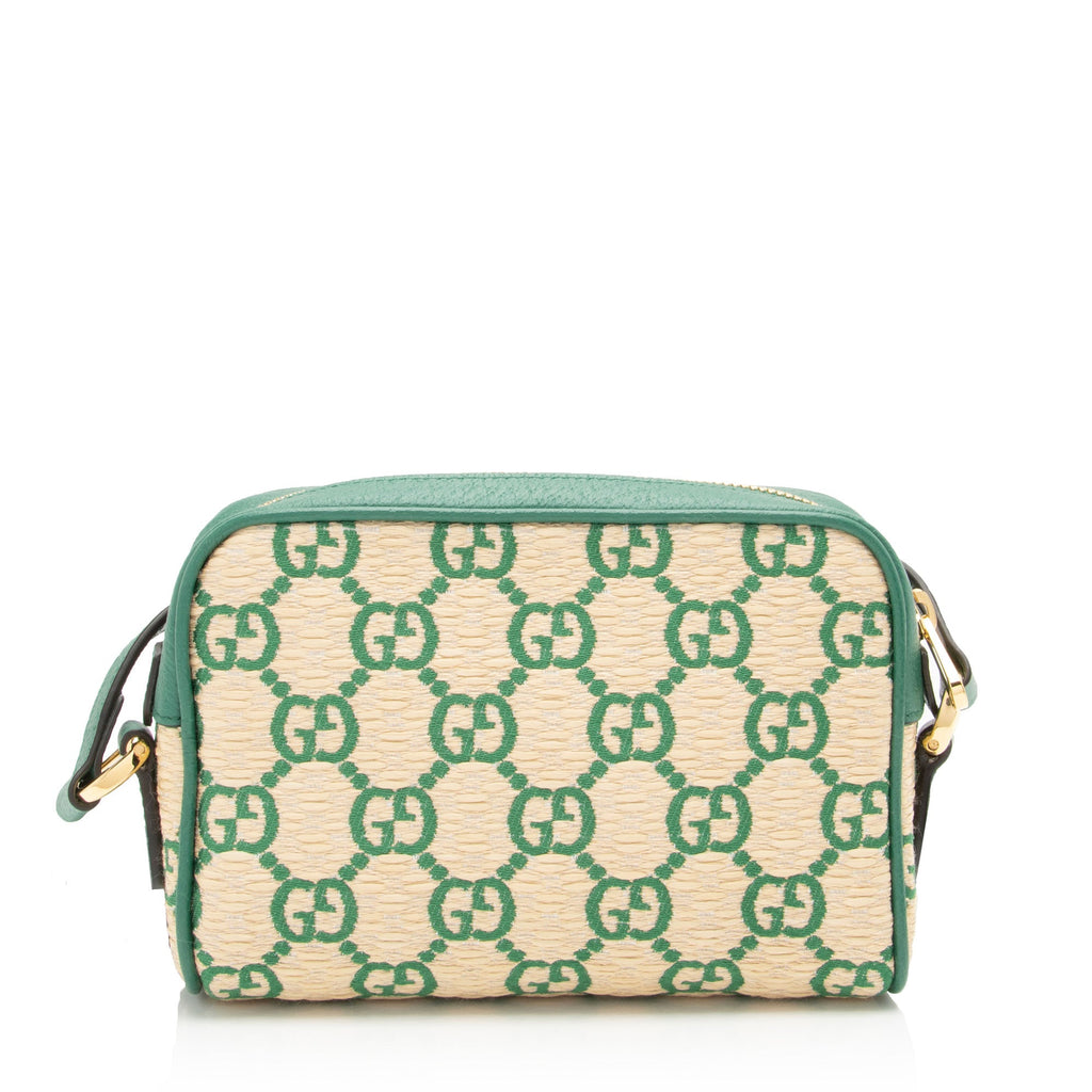Gucci GG Raffia Ophidia Mini Shoulder Bag (SHF-0gTD9h)