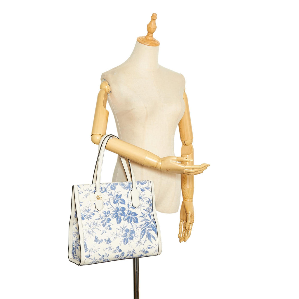 Gucci GG Ribbon Herbarium Tote (SHG-Lst5EU)