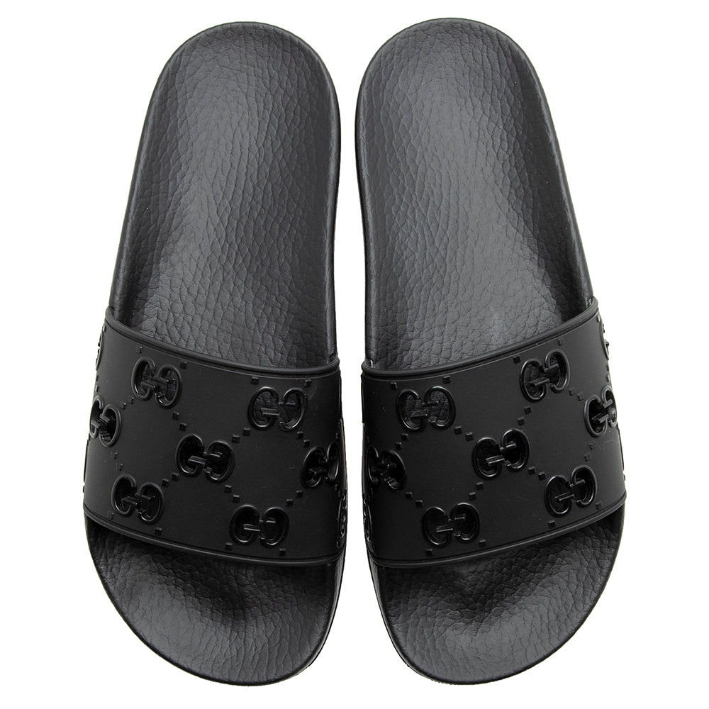 Gucci GG Rubber Slides - Size 8 / 38 (SHF-21582)