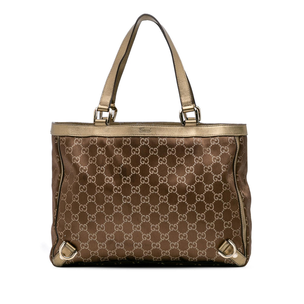 Gucci GG Satin Abbey D Ring Tote