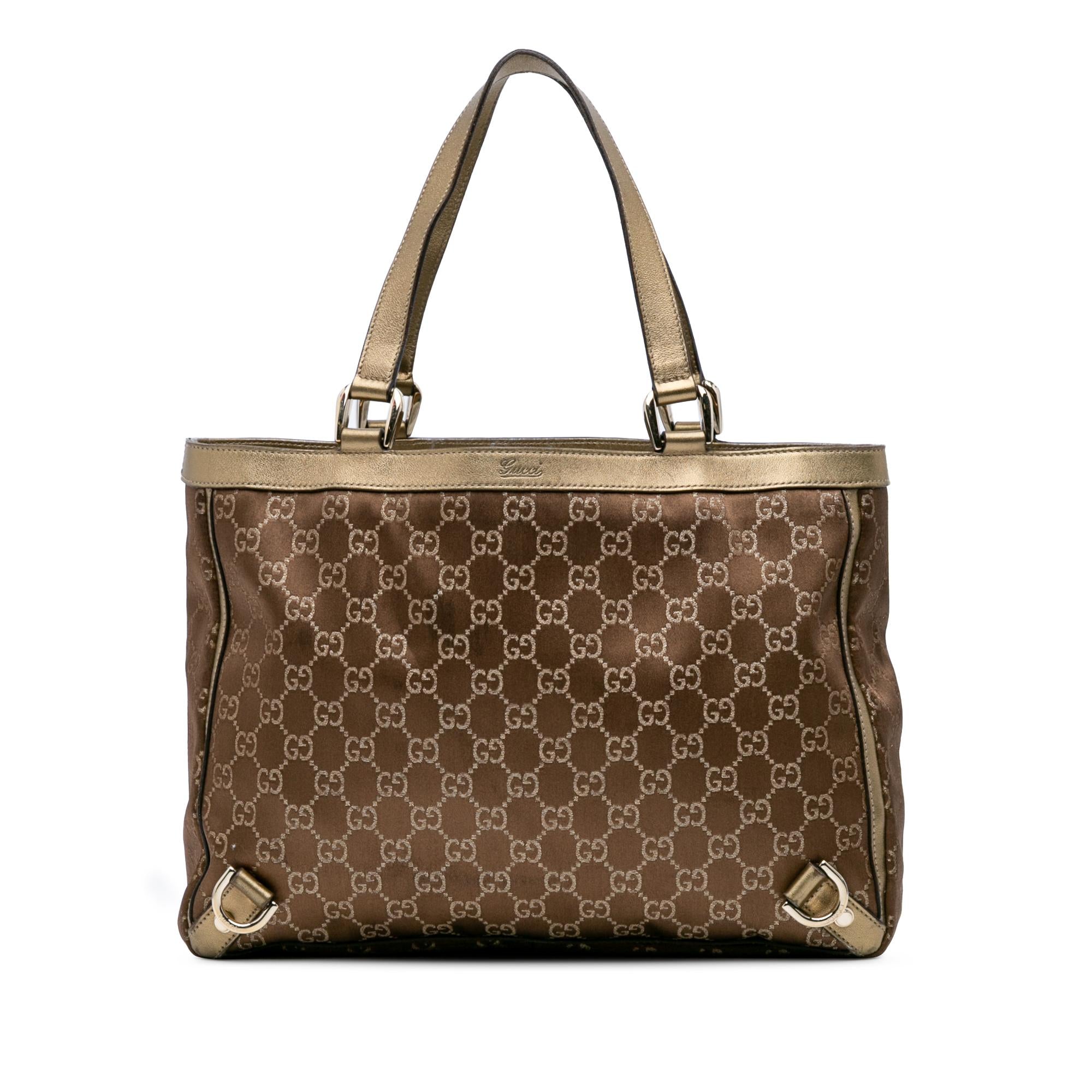 Gucci GG Satin Abbey D Ring Tote