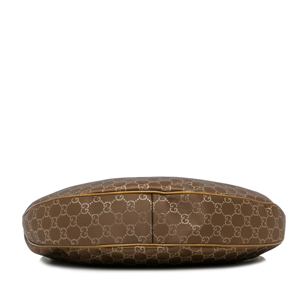 Gucci GG Satin Half Moon Hobo Bag (SHG-f8SFVJ)