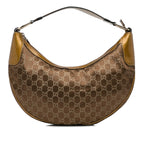 Gucci GG Satin Half Moon Hobo Bag (SHG-f8SFVJ)