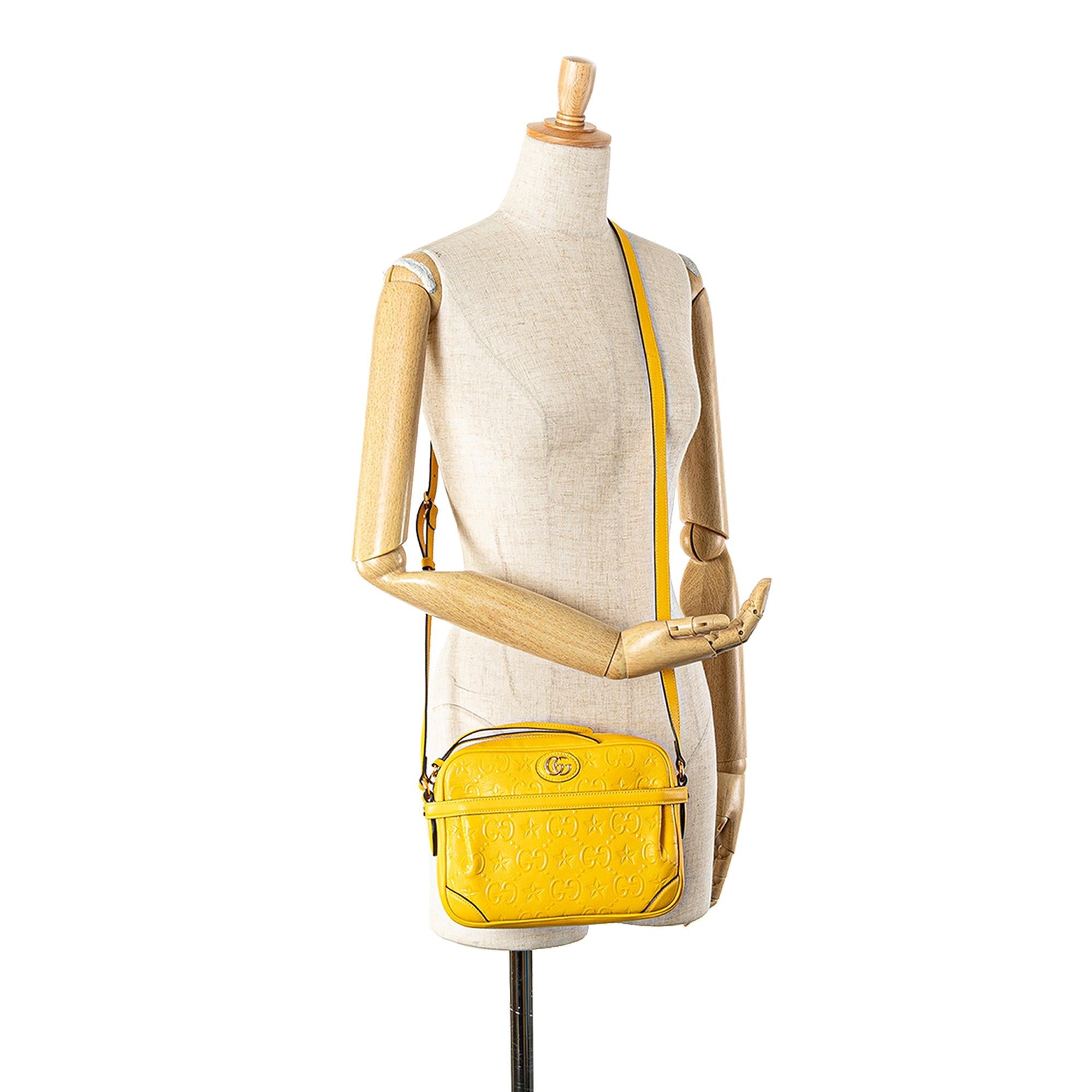 Gucci GG Star Embossed Leather Crossbody