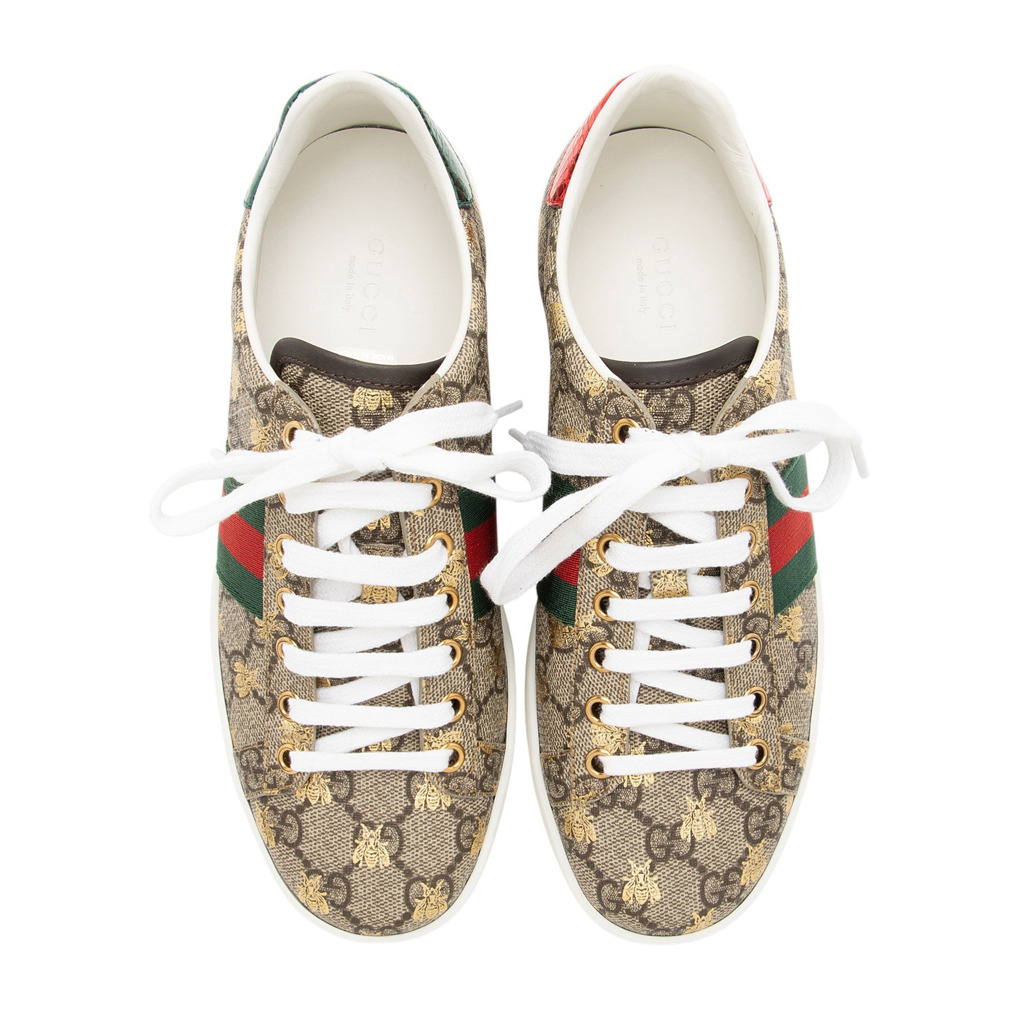Gucci GG Supreme Bee Ace Sneakers - Size 7 / 37