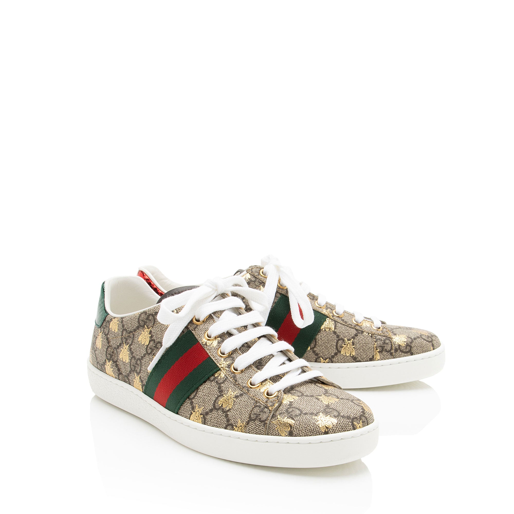 Gucci GG Supreme Bee Ace Sneakers - Size 7 / 37