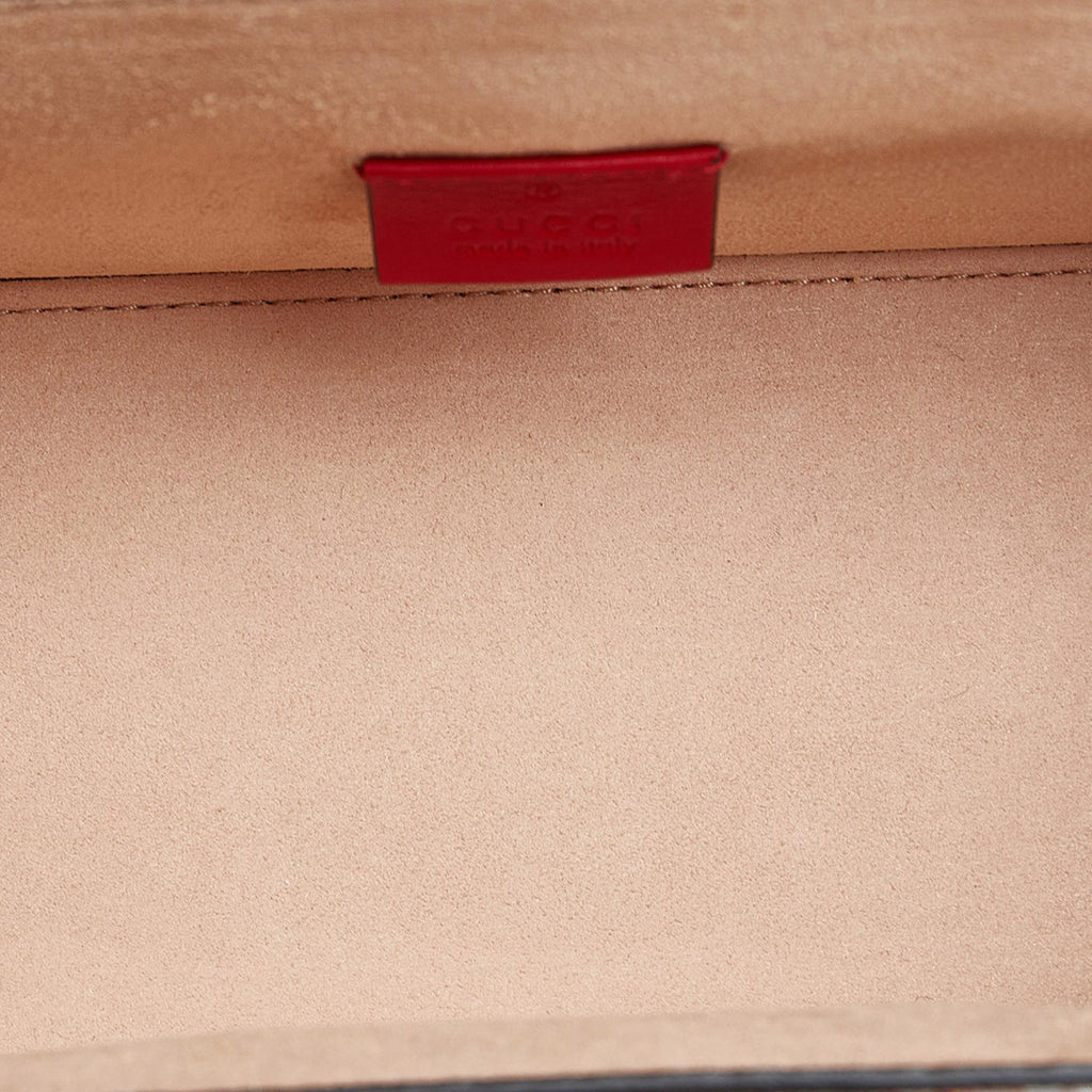 Gucci GG Supreme Apple Bamboo Padlock Satchel (SHG-2S9eJo)