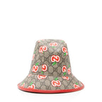 Gucci GG Supreme Apple Bucket Hat - Size L
