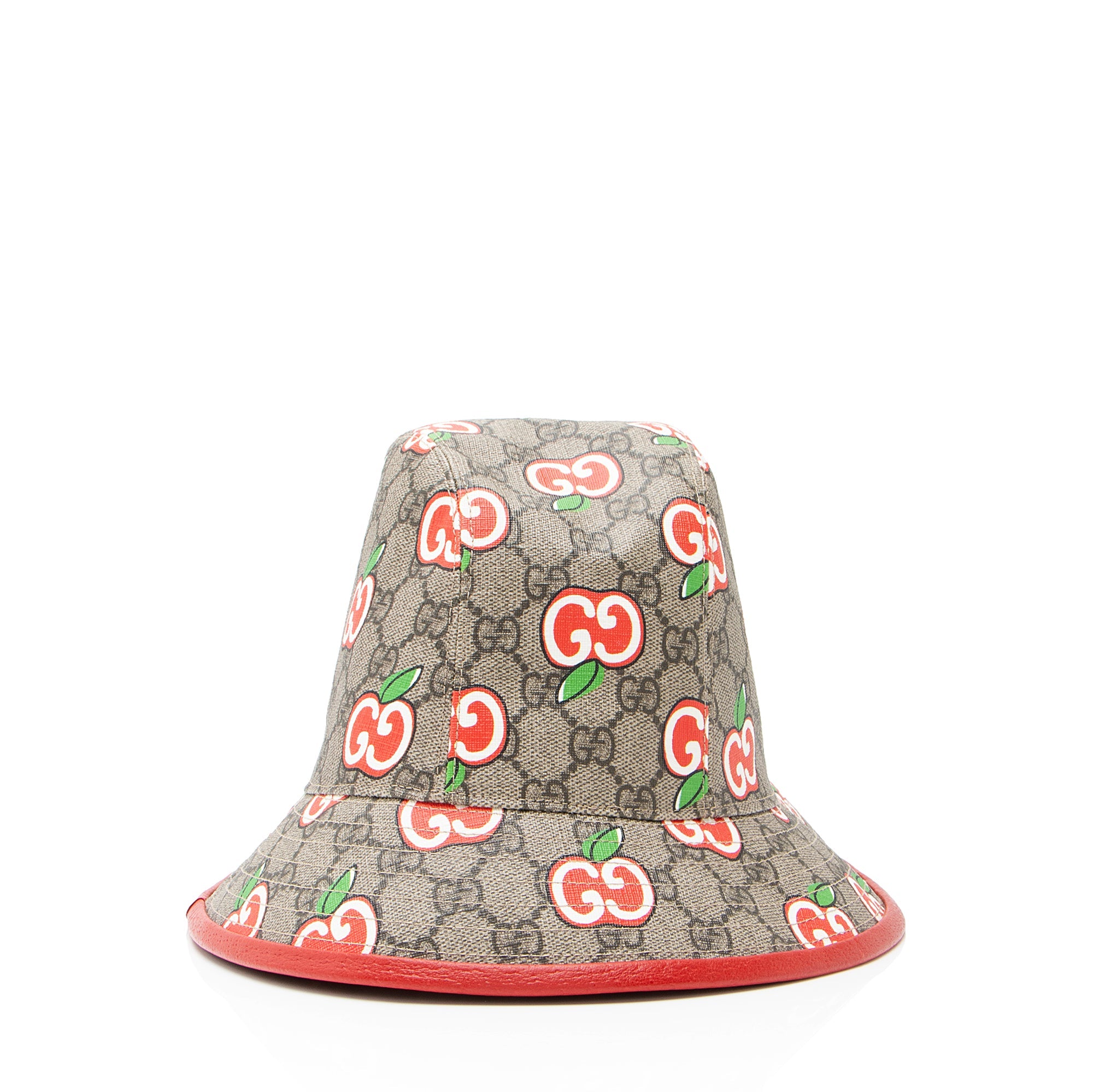Gucci GG Supreme Apple Bucket Hat - Size L