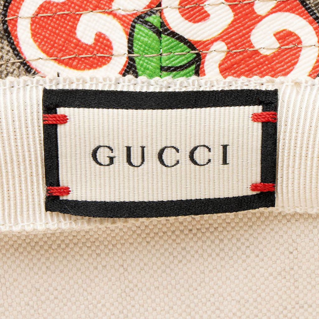 Gucci GG Supreme Apple Bucket Hat - Size L
