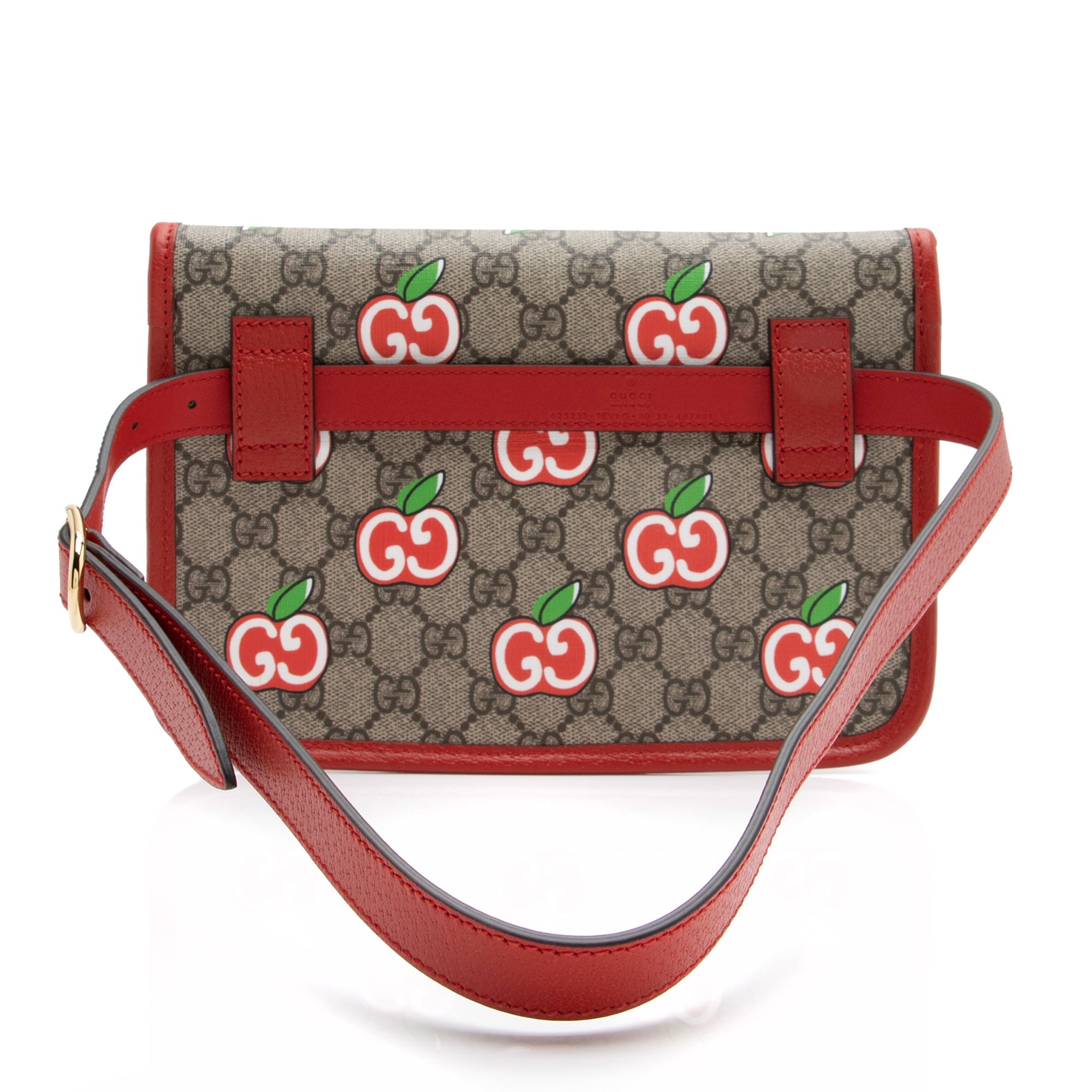 Gucci GG Supreme Apple Monogram Belt Bag - Size 32 / 80 (SHF-23491)