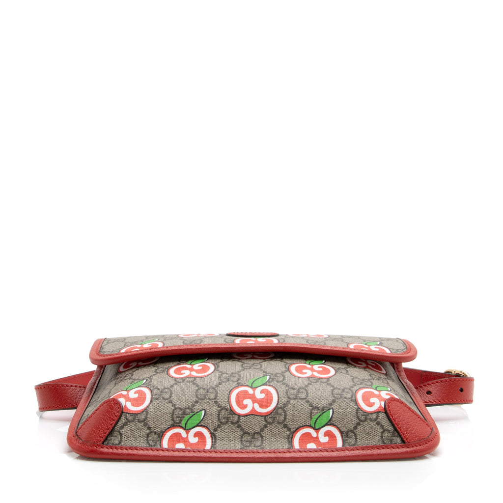 Gucci GG Supreme Apple Monogram Belt Bag - Size 32 / 80 (SHF-23491)