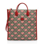 Gucci GG Supreme Apple Monogram N/S Shopping Tote