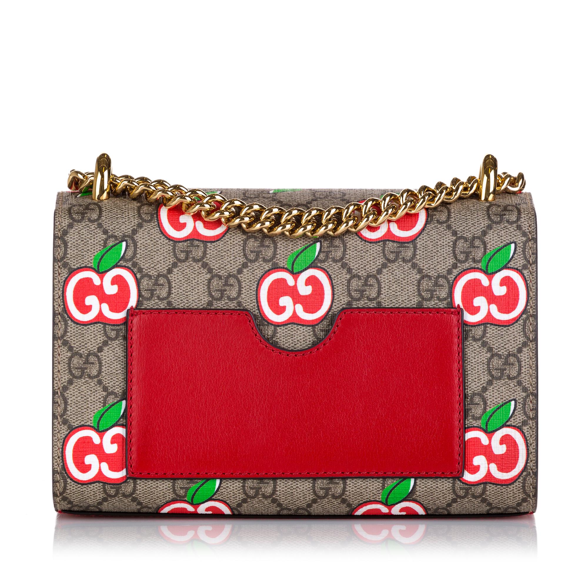 Gucci GG Supreme Apple Padlock Shoulder Bag (SHG-35947)