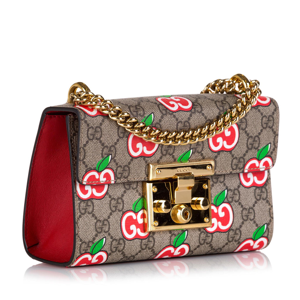 Gucci GG Supreme Apple Padlock Shoulder Bag (SHG-35947)