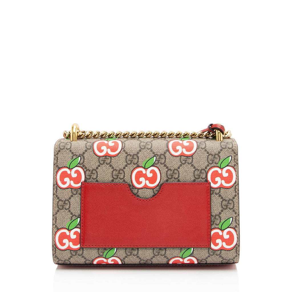 Gucci GG Supreme Apple Padlock Small Shoulder Bag