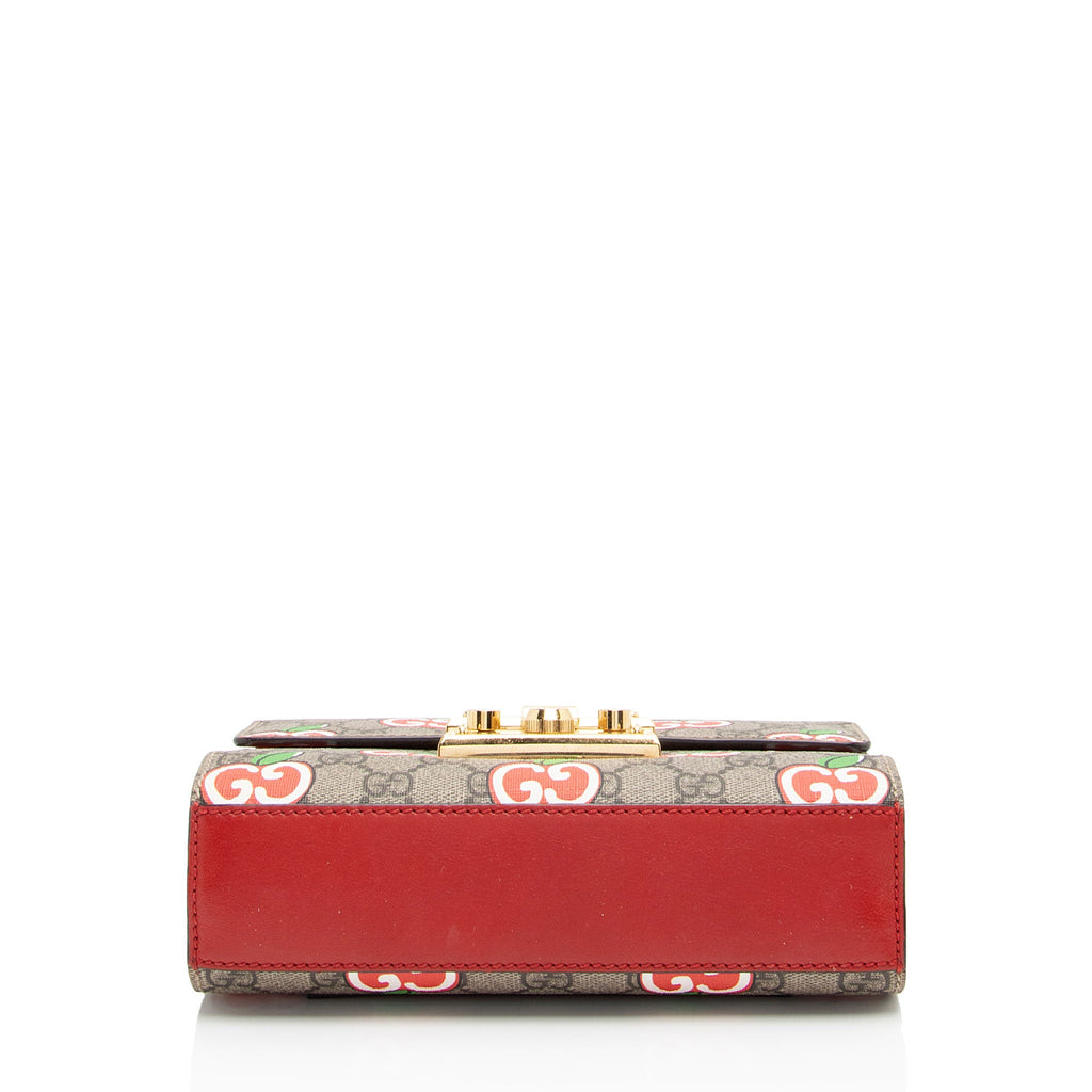 Gucci GG Supreme Apple Padlock Small Shoulder Bag