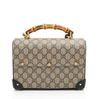 Gucci GG Supreme Bamboo Padlock Top Handle Shoulder Bag (SHF-Kwo5hy)