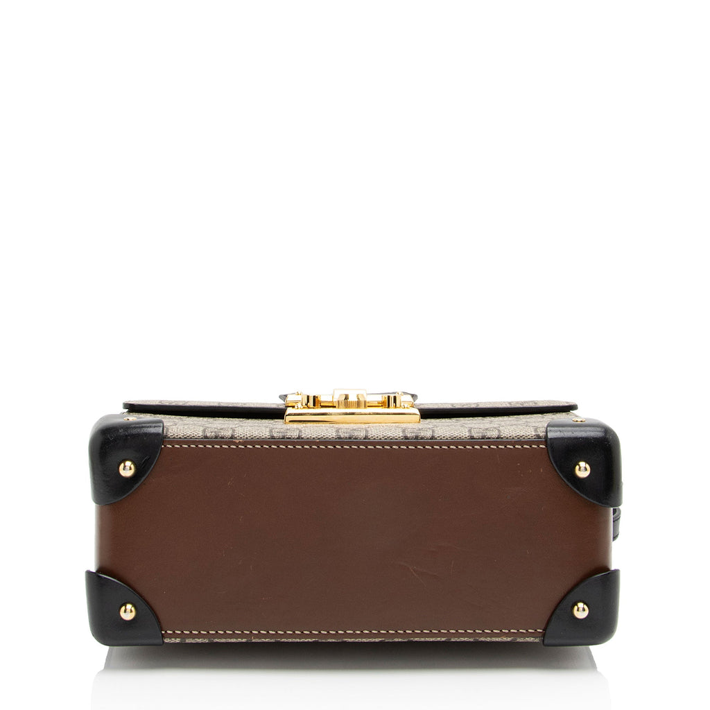 Gucci GG Supreme Bamboo Padlock Top Handle Shoulder Bag (SHF-Kwo5hy)