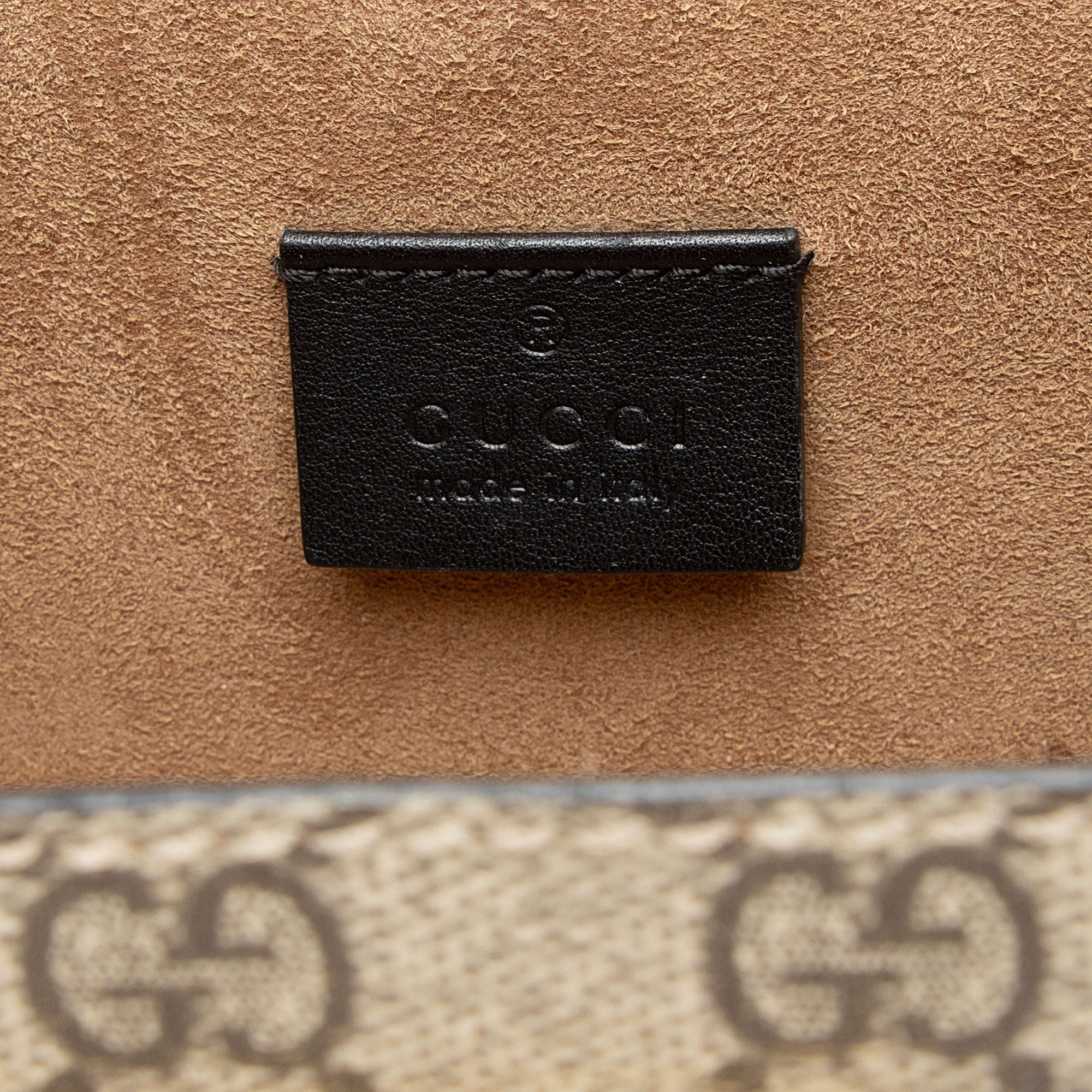 Gucci GG Supreme Bamboo Padlock Top Handle Shoulder Bag (SHF-Kwo5hy)