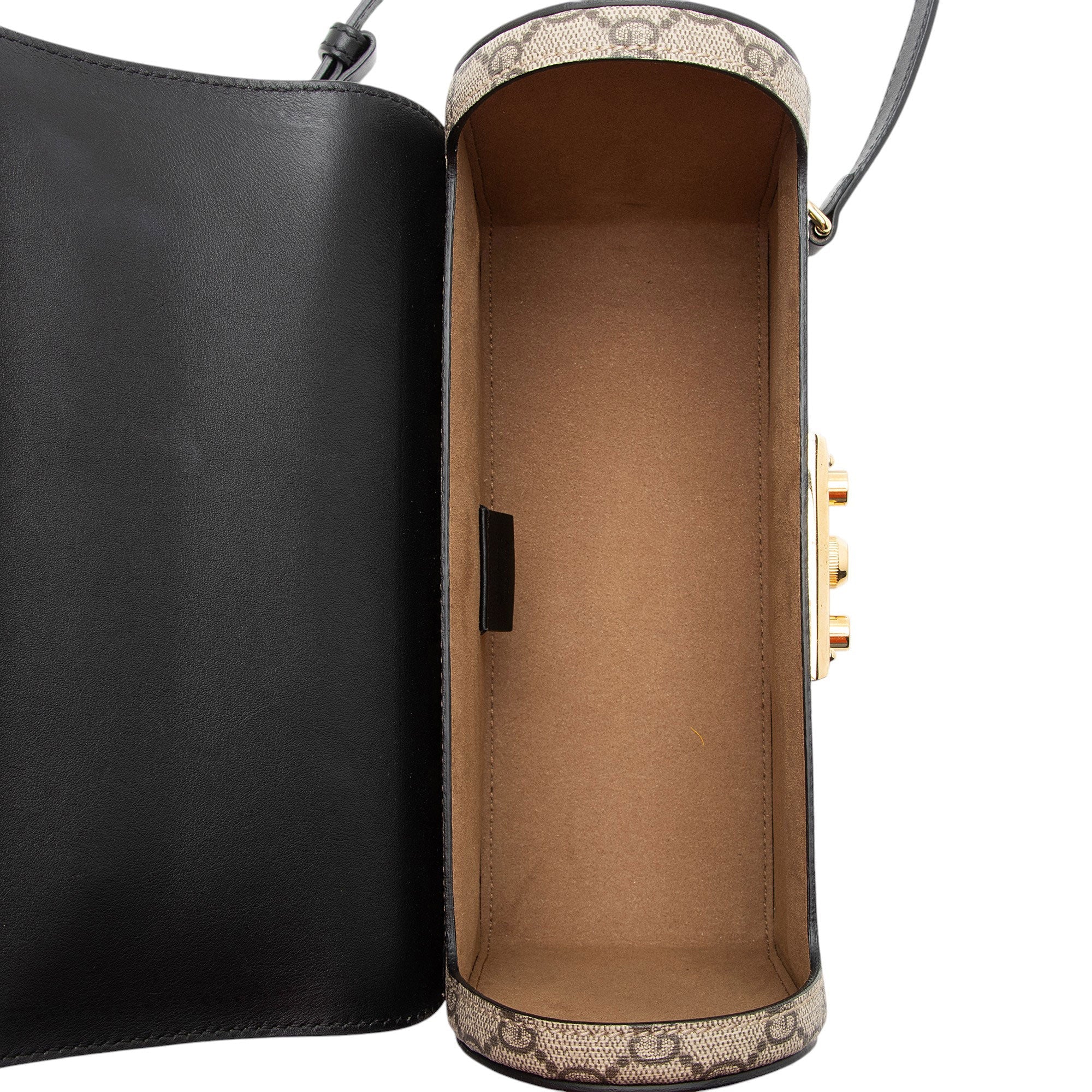 Gucci GG Supreme Bamboo Padlock Top Handle