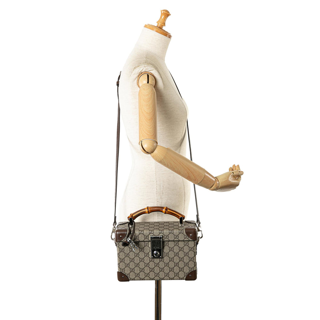 Gucci GG Supreme Bamboo Vanity Bag (SHG-407Dy5)