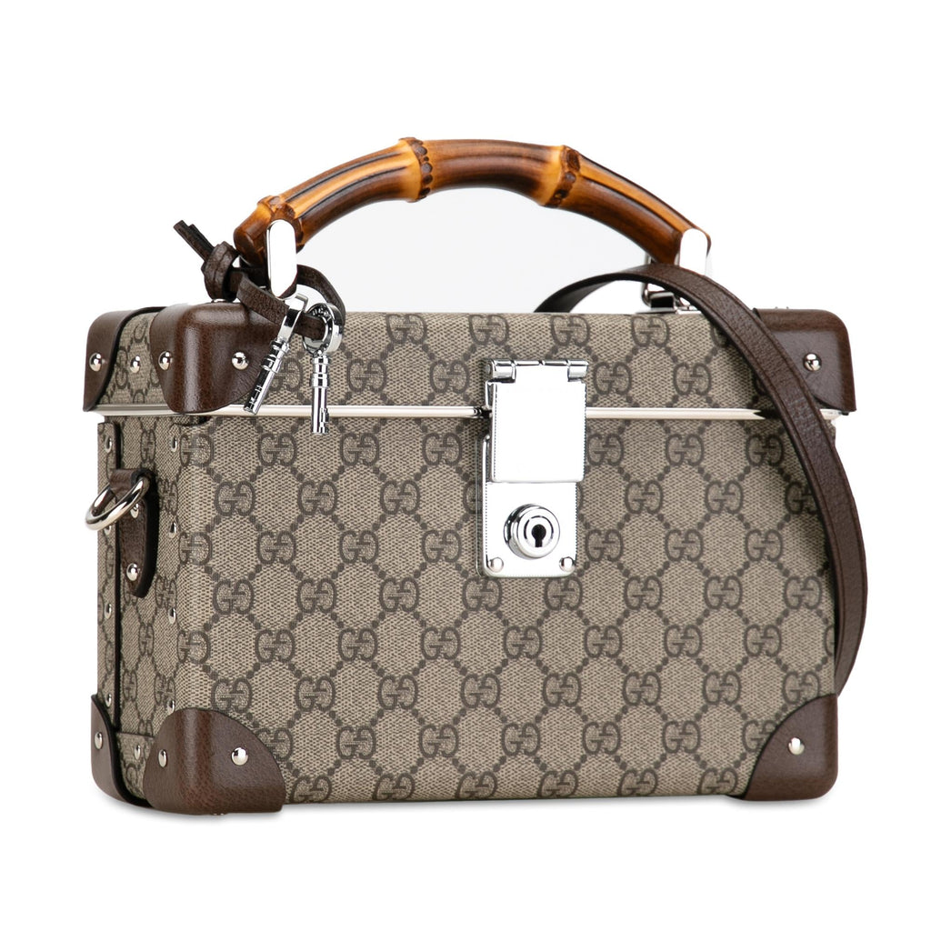 Gucci GG Supreme Bamboo Vanity Bag (SHG-407Dy5)