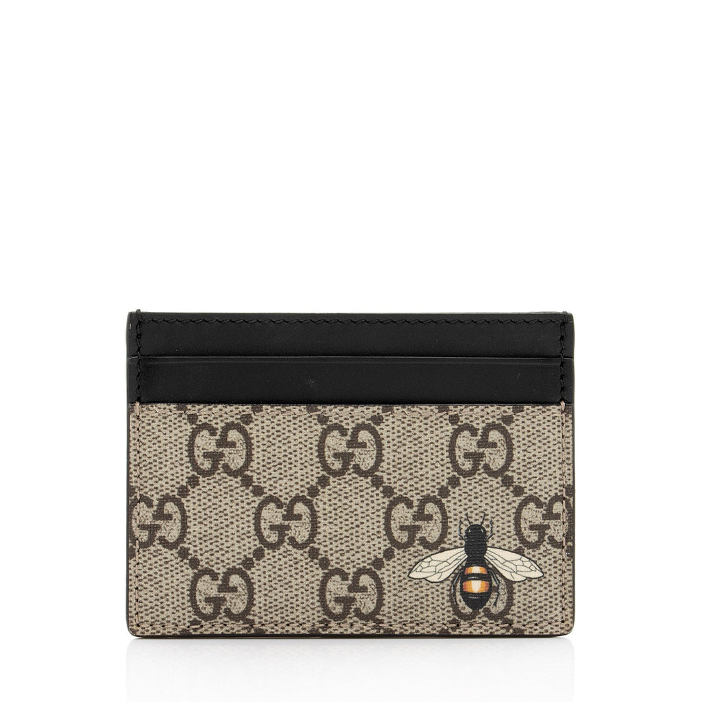 Gucci GG Supreme Bee Card Holder (SHF-ya4IYu)