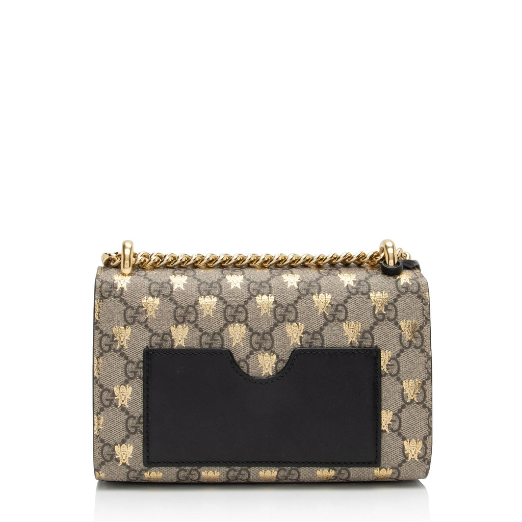 Gucci GG Supreme Bee Padlock Small Shoulder Bag (SHF-3QPOYF)