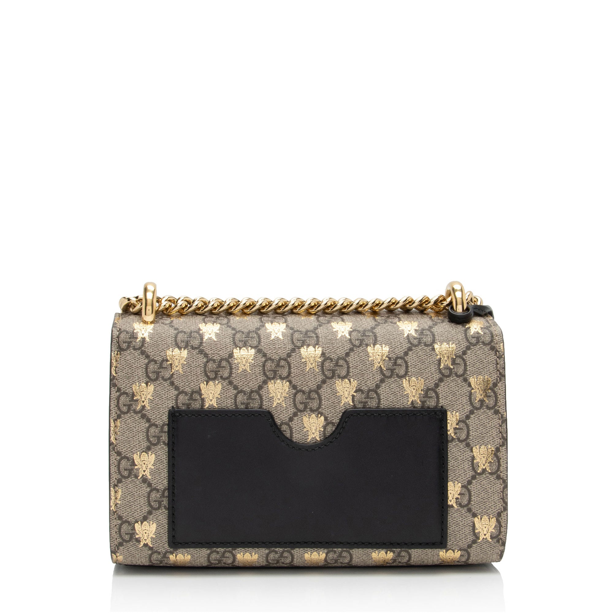 Gucci GG Supreme Bee Padlock Small Shoulder Bag (SHF-3QPOYF)