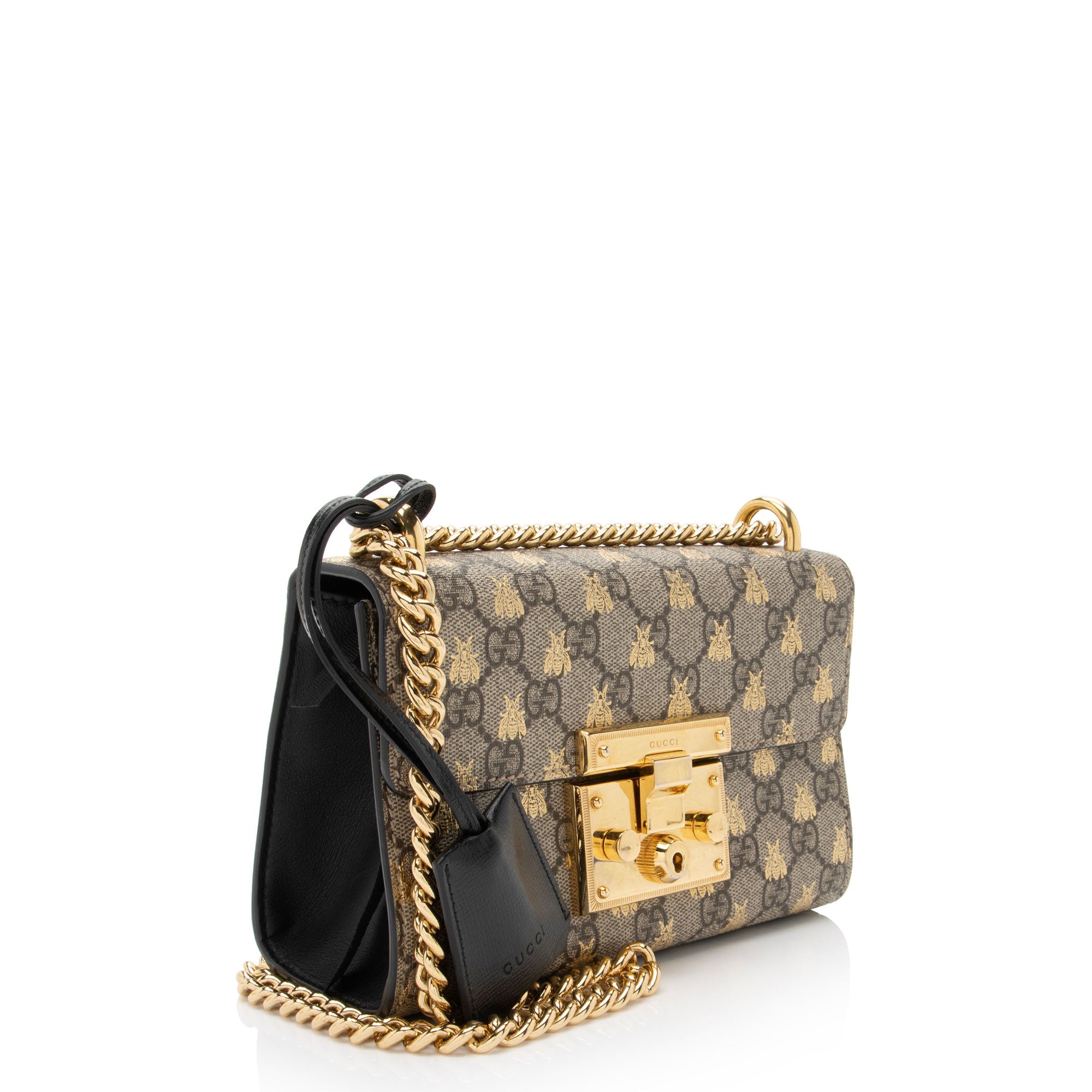 Gucci GG Supreme Bee Padlock Small Shoulder Bag