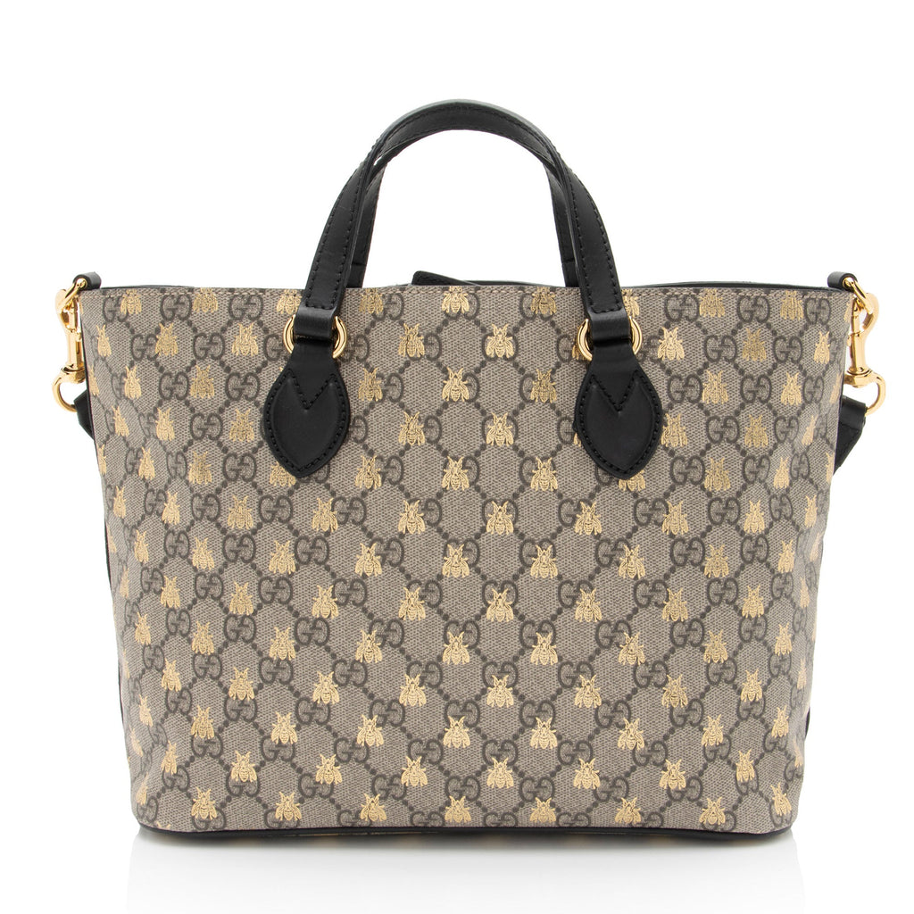Gucci GG Supreme Bee Soft Small Tote (SHF-tdpAEz)