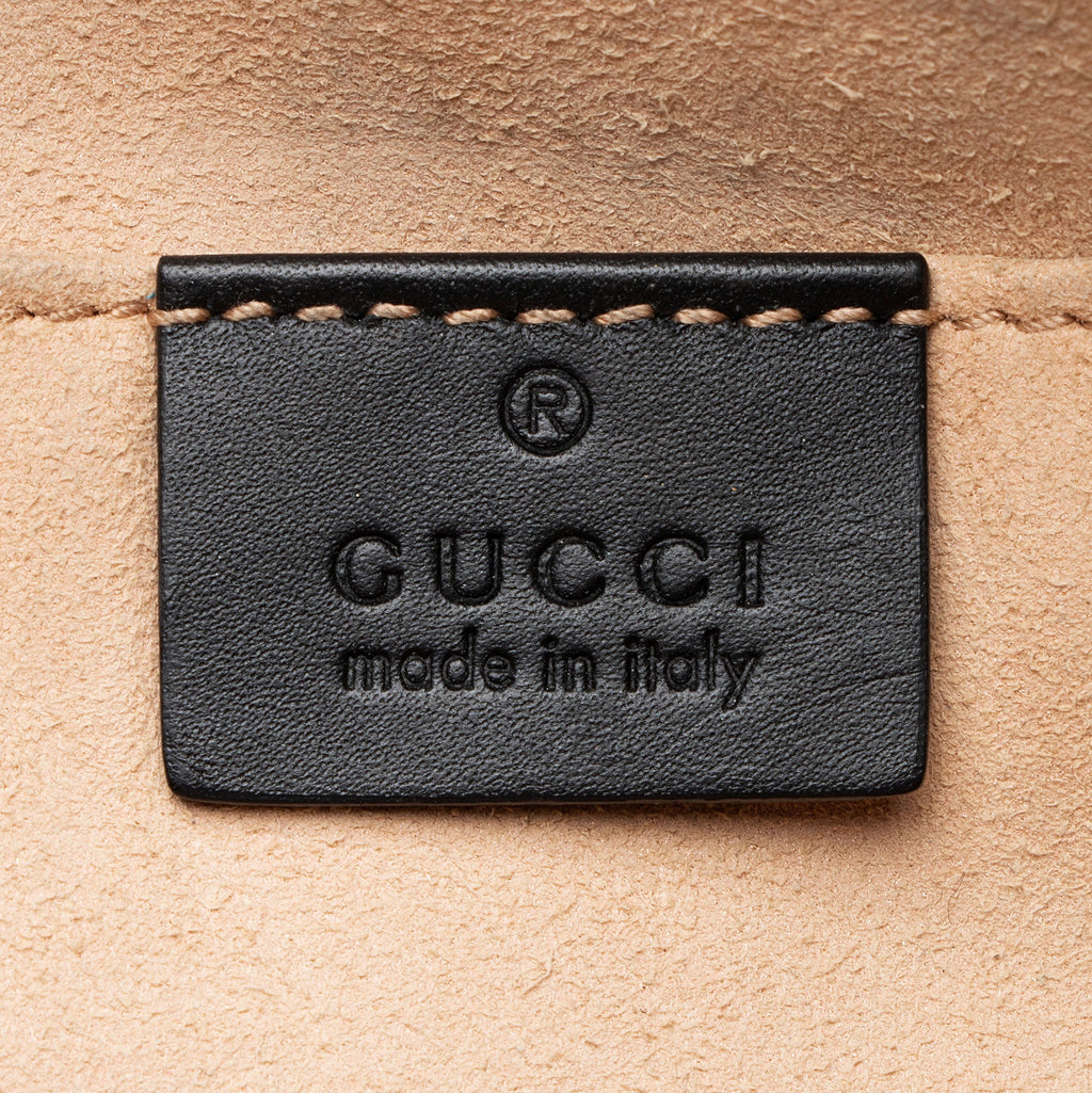 Gucci GG Supreme Bees Padlock Small Shoulder Bag (SHF-GLVNfB)