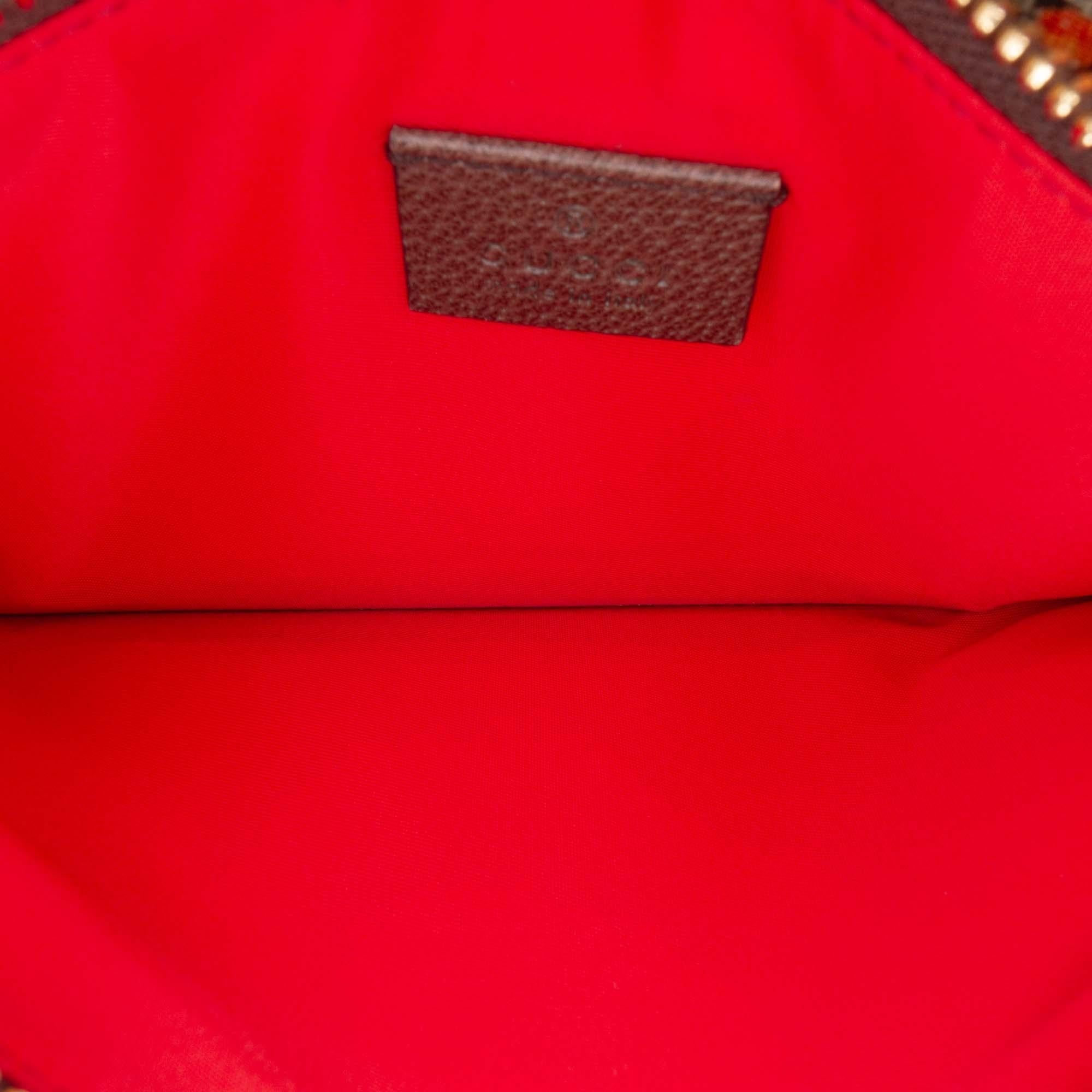 Gucci GG Supreme Bengal Double Zip Pochette