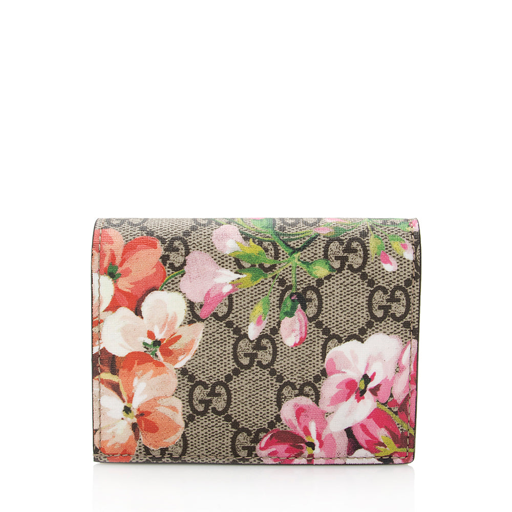 Gucci GG Supreme Blooms Card Case (SHF-19783)