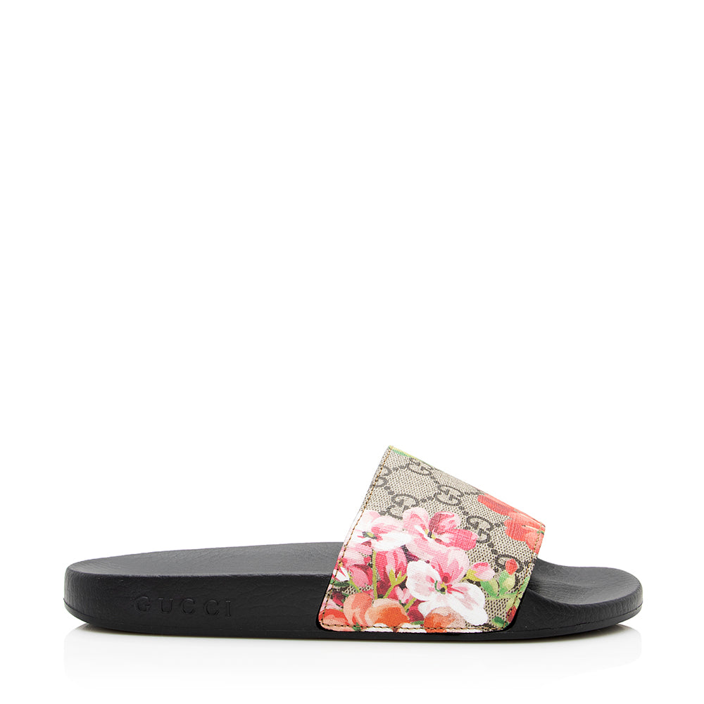 Gucci GG Supreme Blooms Floral Sandals - Size 8 / 38 (SHF-21681)