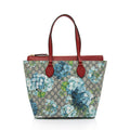 Gucci GG Supreme Blooms Large Zip Tote (SHF-qDfhoQ)