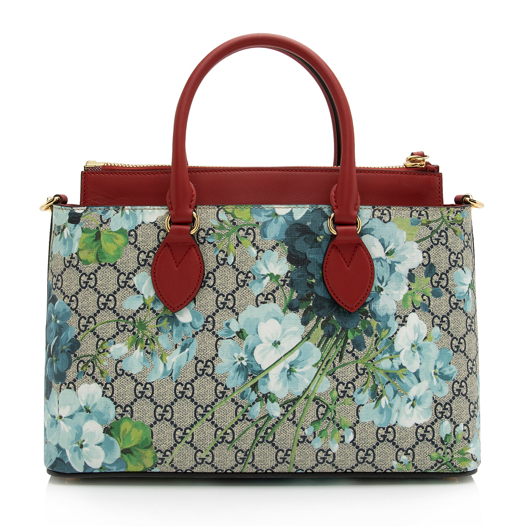 Gucci GG Supreme Blooms Medium Zip Tote (SHF-23777)