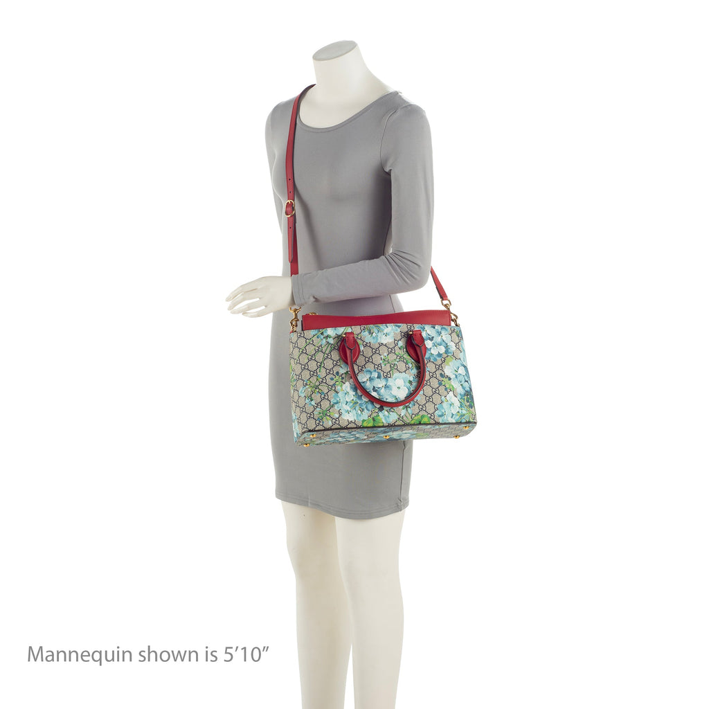 Gucci GG Supreme Blooms Medium Zip Tote (SHF-23777)