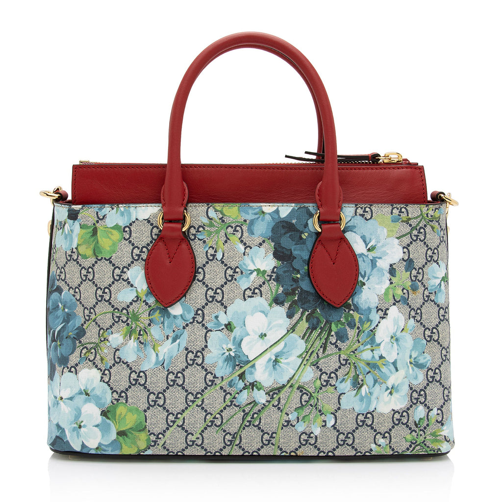 Gucci GG Supreme Blooms Medium Zip Tote