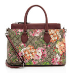 Gucci GG Supreme Blooms Medium Zip Tote (SHF-3qKJ2x)