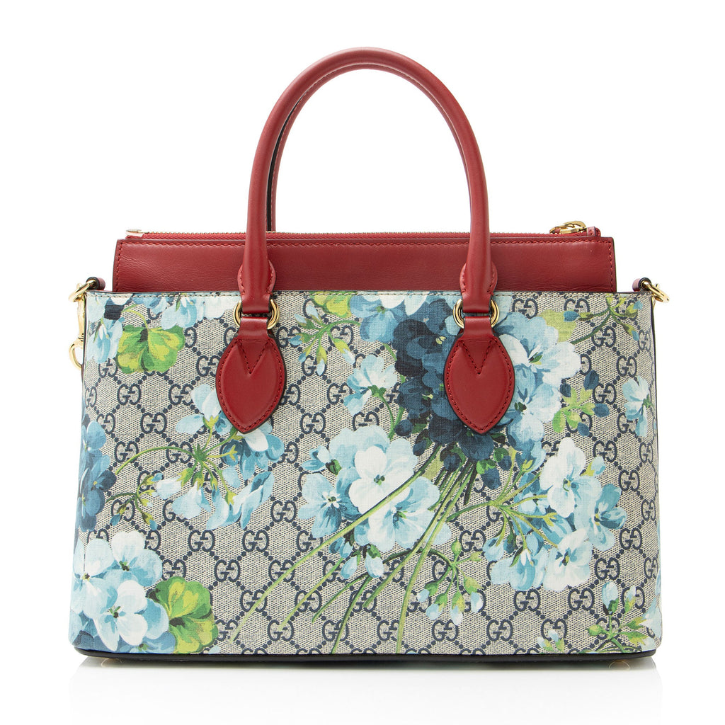 Gucci GG Supreme Blooms Medium Zip Tote