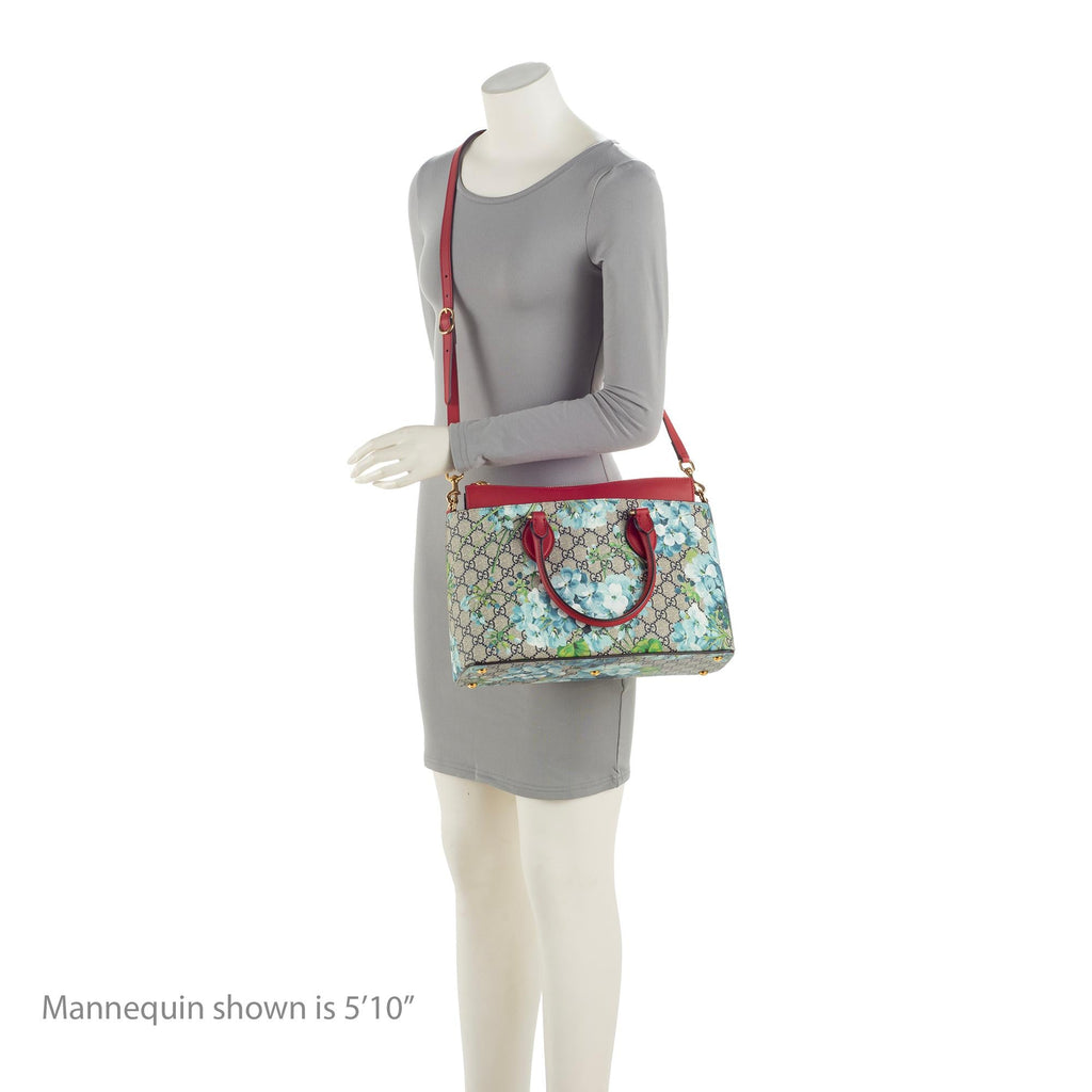 Gucci GG Supreme Blooms Medium Zip Tote