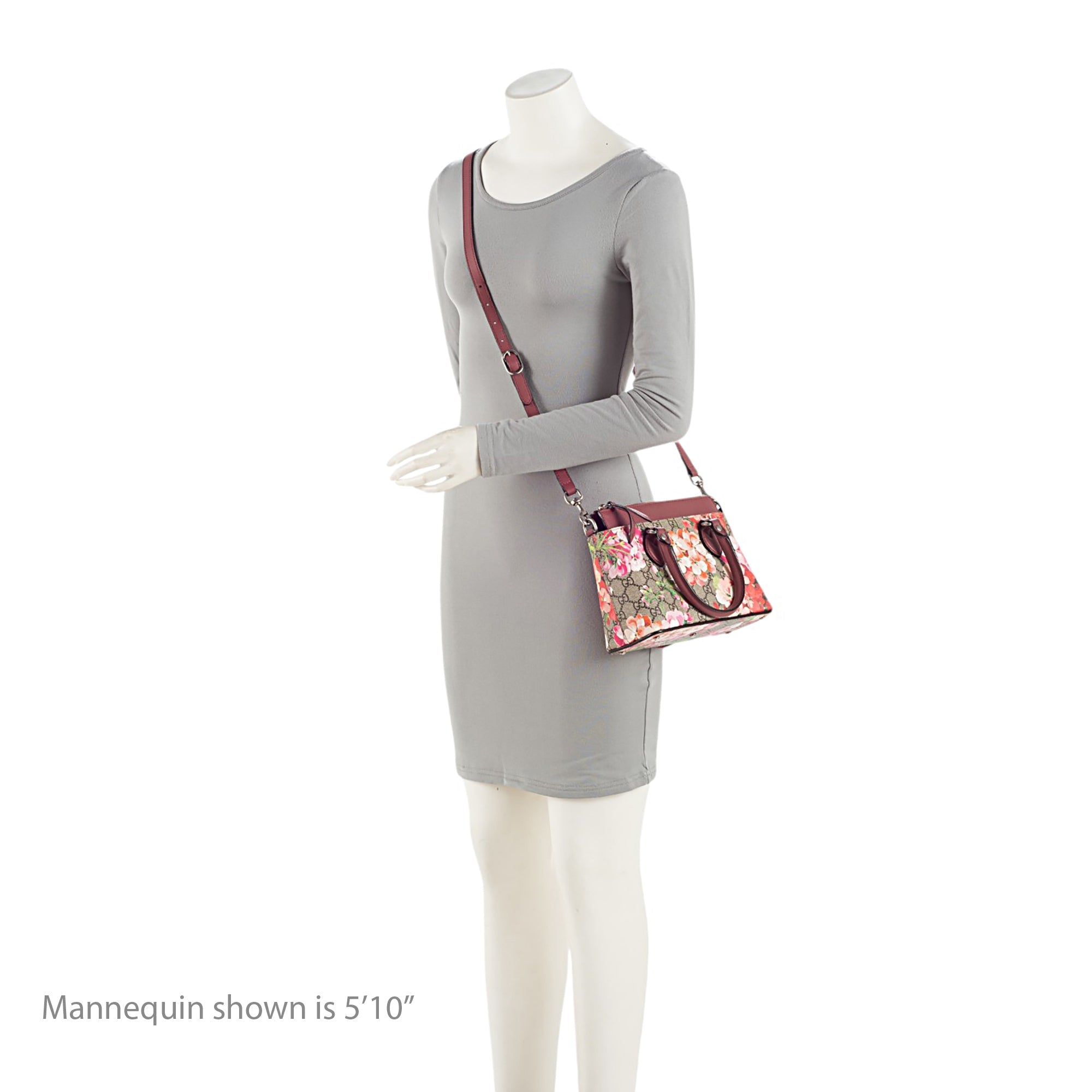 Gucci GG Supreme Blooms Mini Zip Tote
