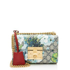 Gucci GG Supreme Blooms Padlock Small Shoulder Bag