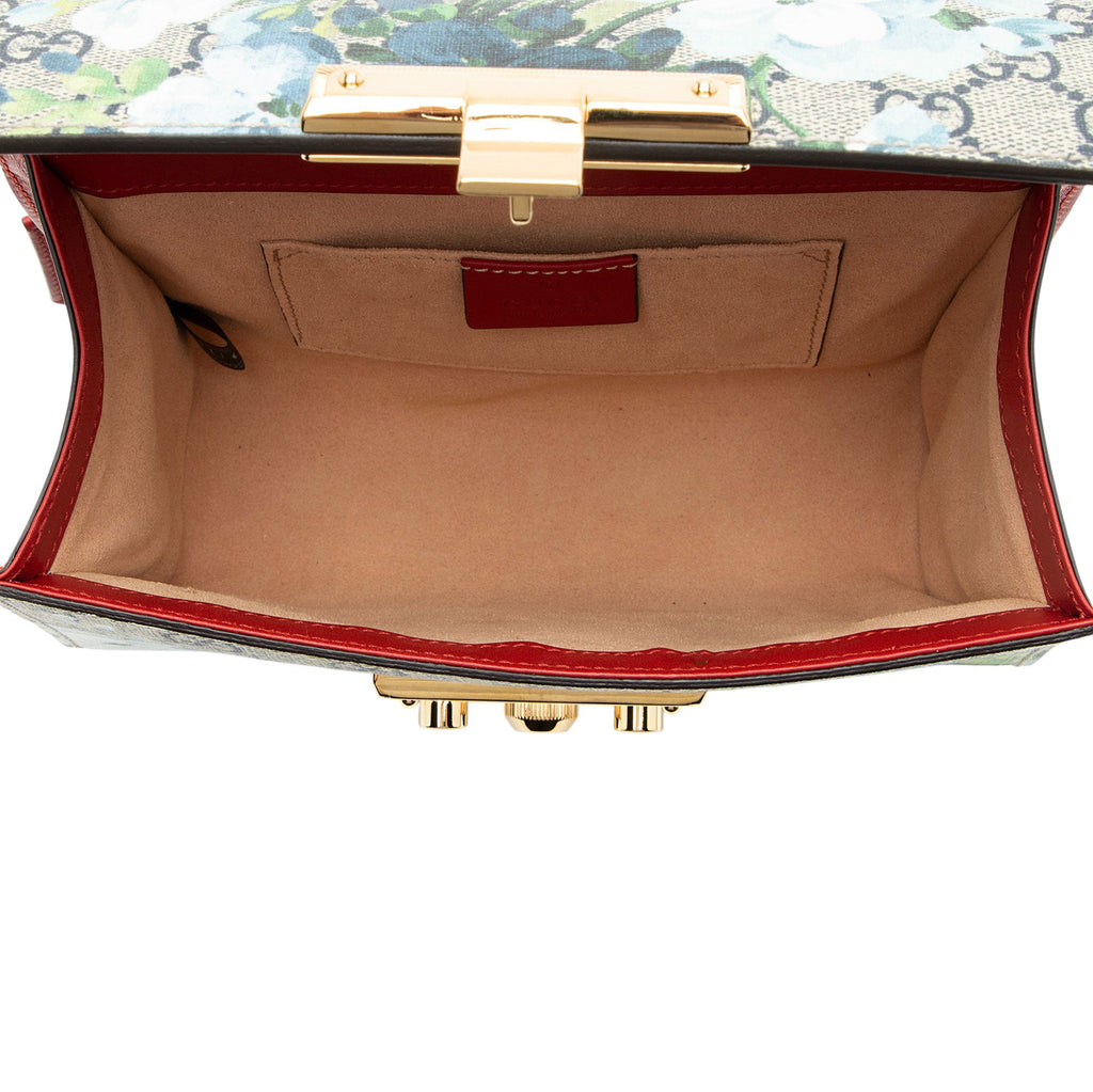 Gucci GG Supreme Blooms Padlock Small Shoulder Bag